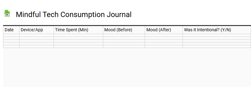 Mindful Tech Consumption Journal