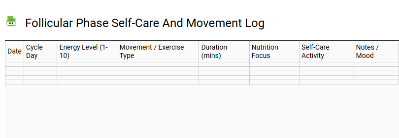 Follicular Phase Self-Care and Movement Log