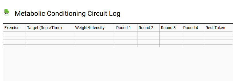 Metabolic Conditioning Circuit Log