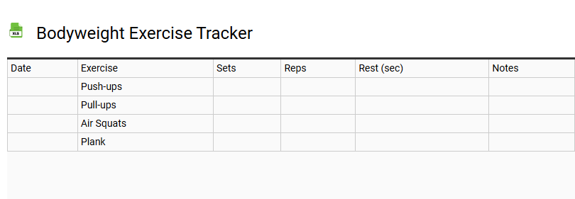 Bodyweight Exercise Tracker