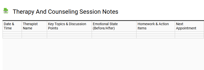 Therapy and Counseling Session Notes