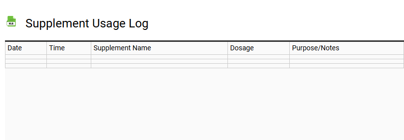 Supplement Usage Log