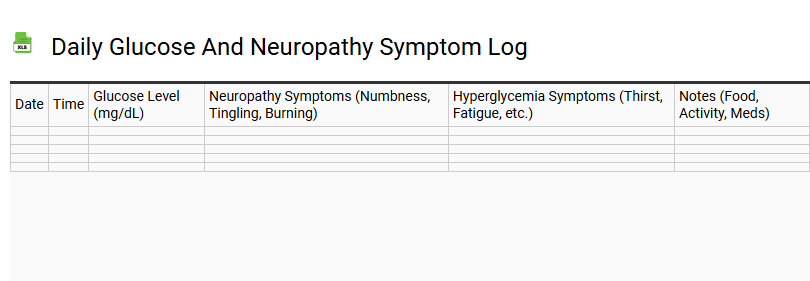 Daily Glucose and Neuropathy Symptom Log