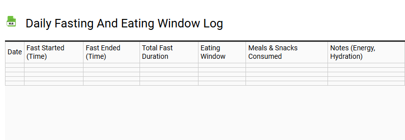 Daily Fasting and Eating Window Log