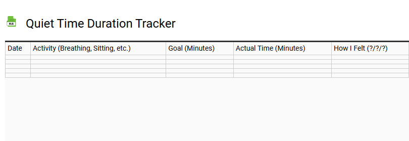 Quiet Time Duration Tracker