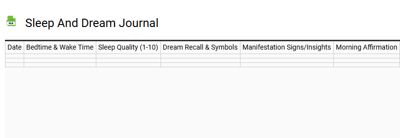 Sleep and Dream Journal