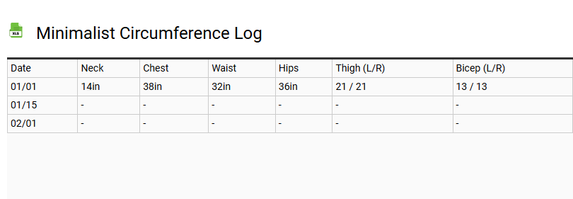 Minimalist Circumference Log