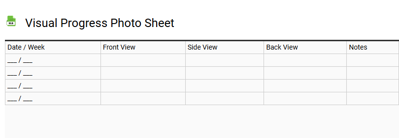 Visual Progress Photo Sheet