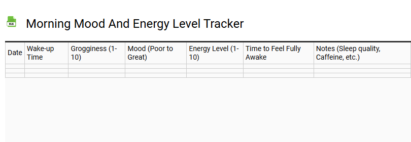 Morning Mood and Energy Level Tracker