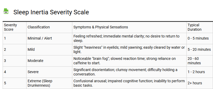 Sleep Inertia Severity Scale