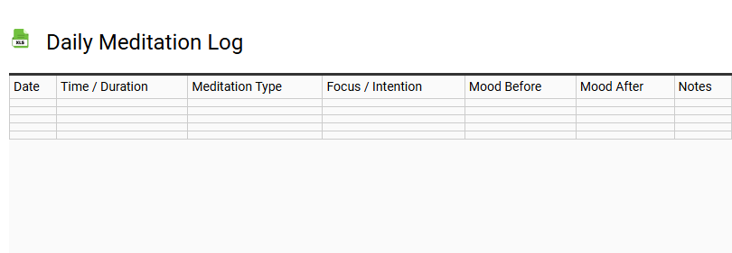 Daily Meditation Log