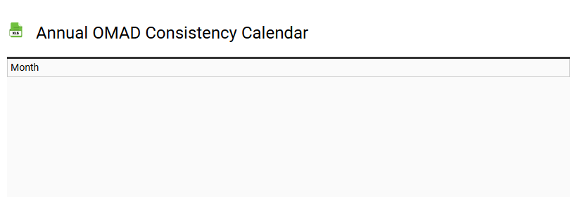 Annual OMAD Consistency Calendar