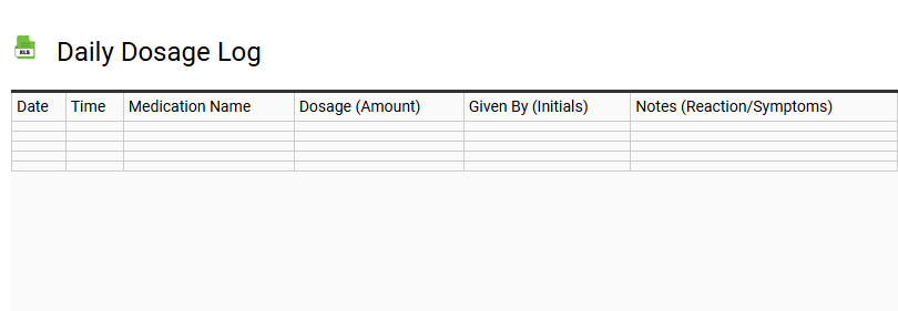 Daily Dosage Log