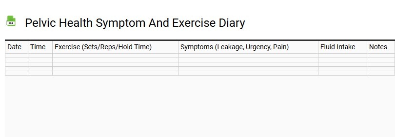 Pelvic Health Symptom and Exercise Diary