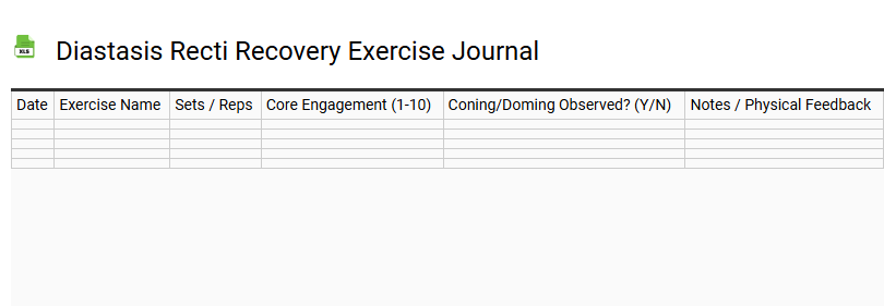 Diastasis Recti Recovery Exercise Journal