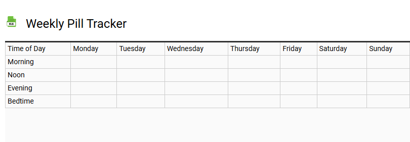 Weekly Pill Tracker