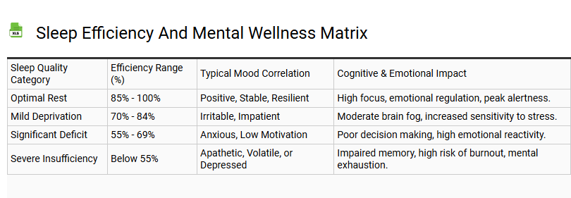 Sleep Efficiency and Mental Wellness Matrix