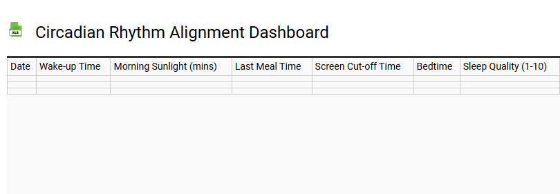 Circadian Rhythm Alignment Dashboard
