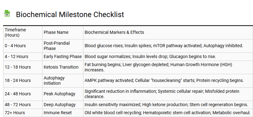 Biochemical Milestone Checklist