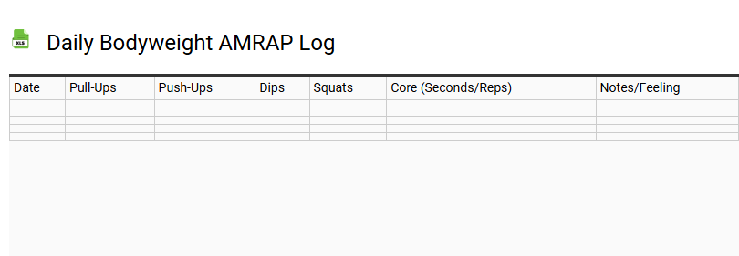 Daily Bodyweight AMRAP Log