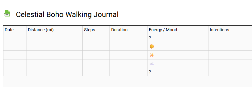 Celestial Boho Walking Journal