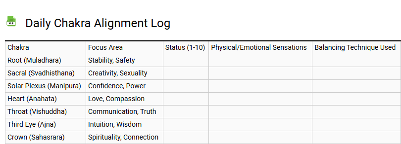 Daily Chakra Alignment Log