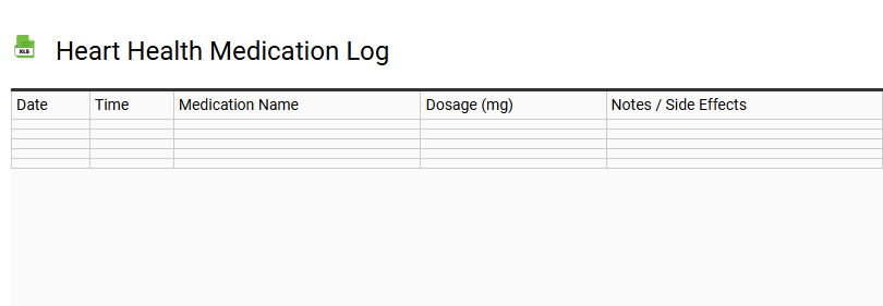 Heart Health Medication Log