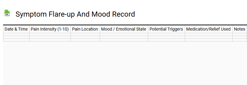 Symptom Flare-up and Mood Record
