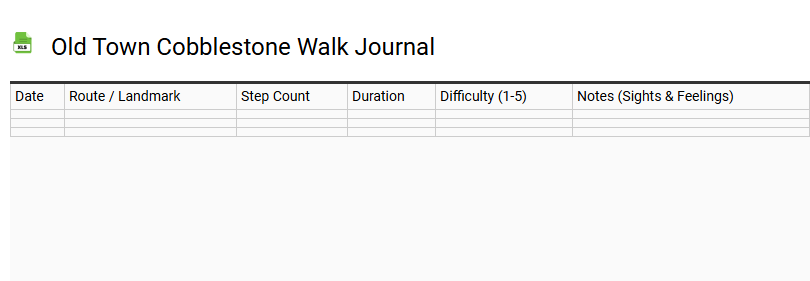 Old Town Cobblestone Walk Journal