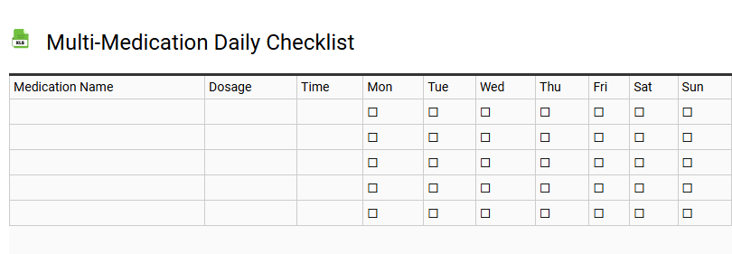 Multi-Medication Daily Checklist