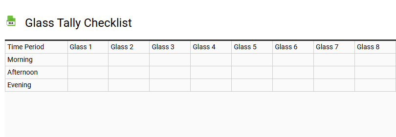 Glass Tally Checklist