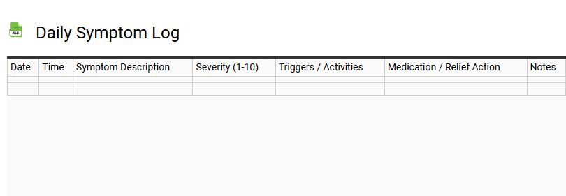 Daily Symptom Log