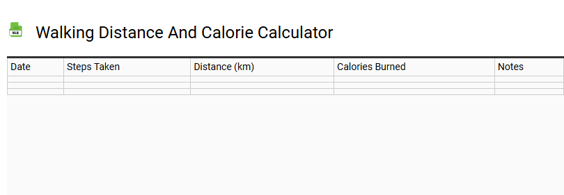 Walking Distance and Calorie Calculator