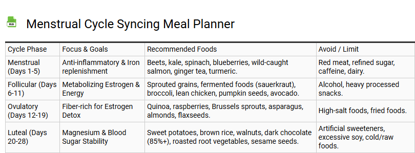 Menstrual Cycle Syncing Meal Planner