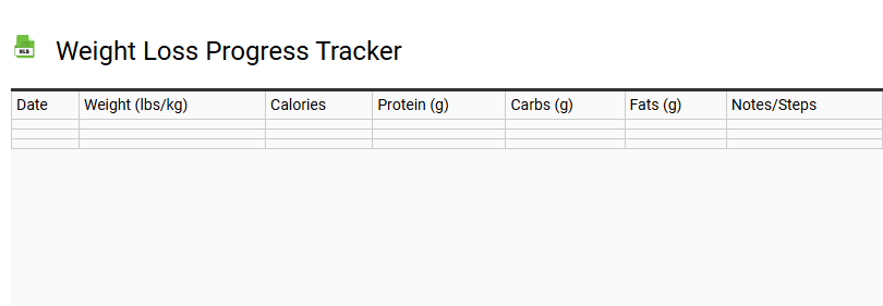 Weight Loss Progress Tracker