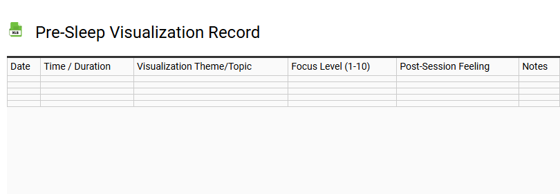 Pre-Sleep Visualization Record
