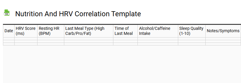 Nutrition and HRV Correlation Template