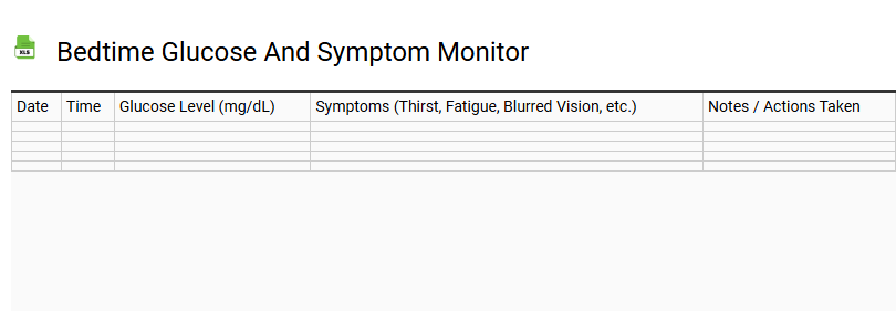 Bedtime Glucose and Symptom Monitor