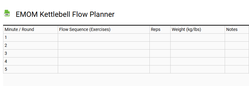 EMOM Kettlebell Flow Planner