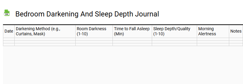Bedroom Darkening and Sleep Depth Journal