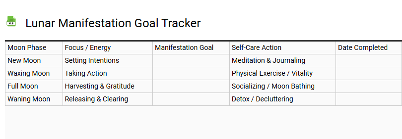 Lunar Manifestation Goal Tracker