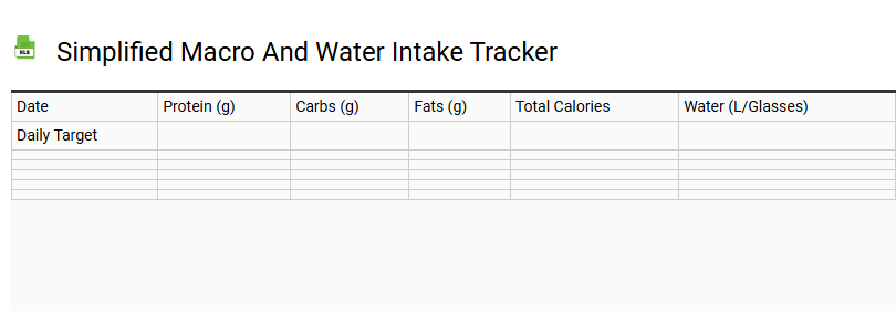 Simplified Macro and Water Intake Tracker