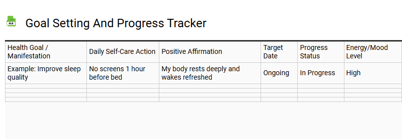 Goal Setting and Progress Tracker