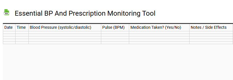 Essential BP and Prescription Monitoring Tool