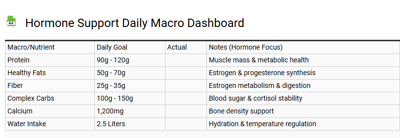 Hormone Support Daily Macro Dashboard