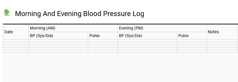 Morning and Evening Blood Pressure Log