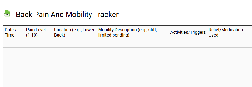 Back Pain and Mobility Tracker