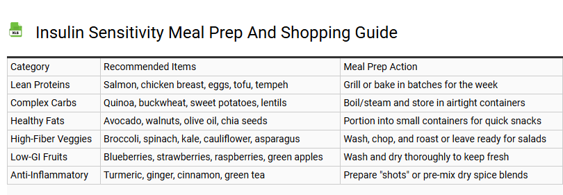 Insulin Sensitivity Meal Prep and Shopping Guide