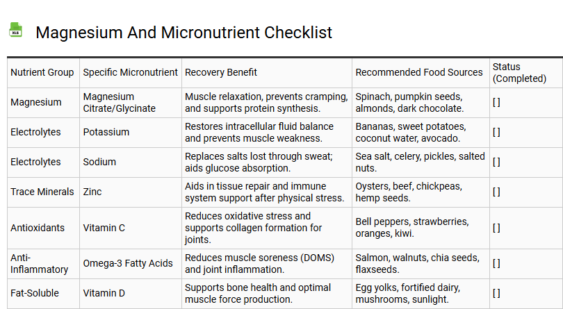 Magnesium and Micronutrient Checklist