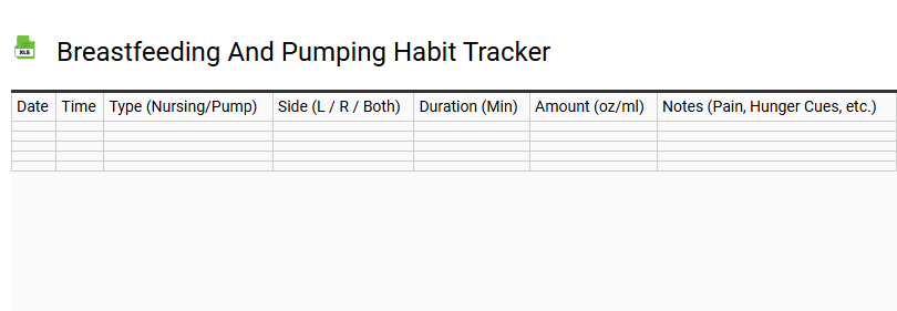 Breastfeeding and Pumping Habit Tracker